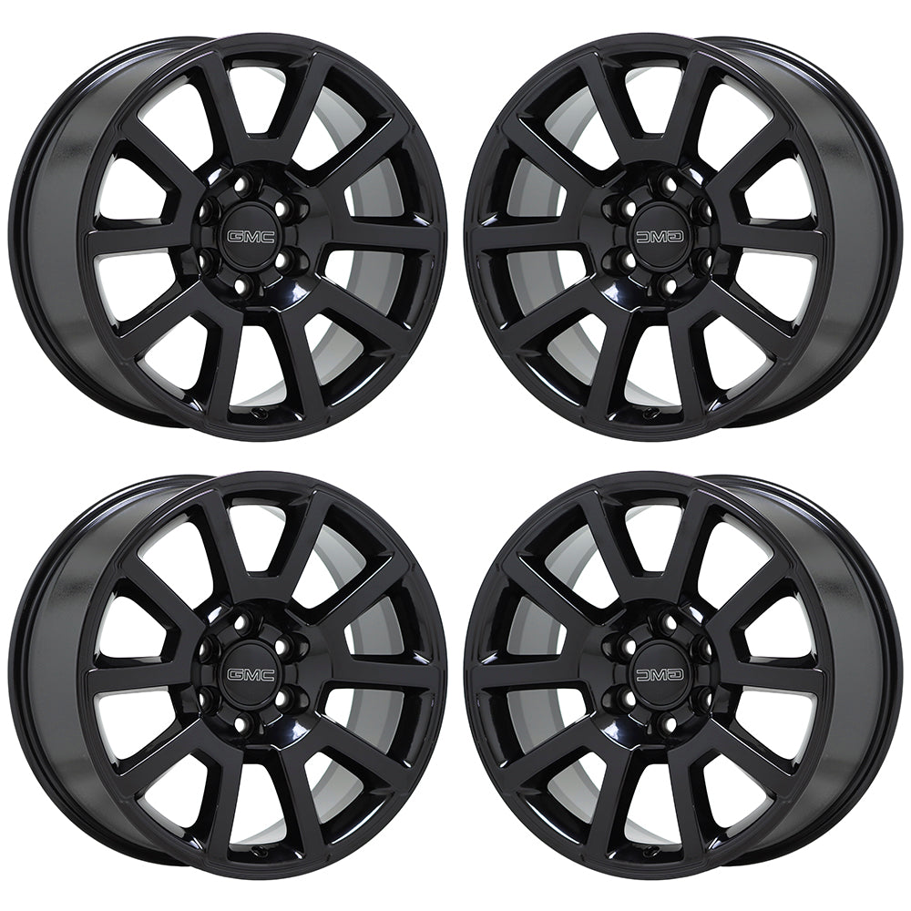 20" GMC Sierra 1500 Yukon Gloss Black wheels rims Factory OEM set 4 5699